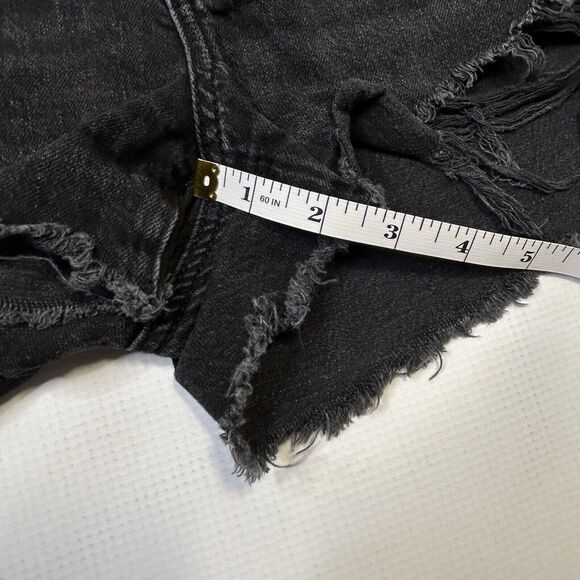 Lot of 2 American Eagle Jean Shorts Size 4 Denim Stretch Black Cut Off 90s HR - Picture 4 of 16